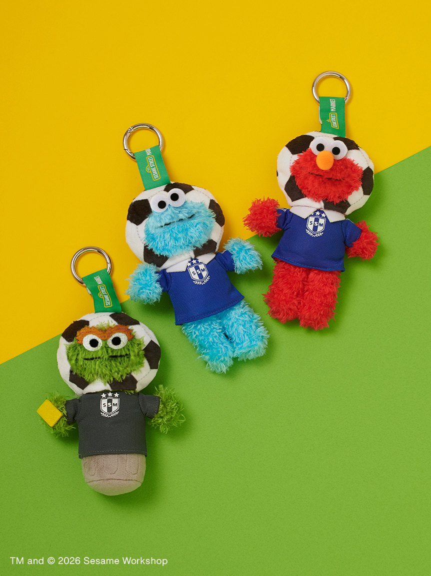 【訂貨】Sesame Street Market 世界盃 足球主題系列 - 掛飾公仔 Elmo Cookie Monster Oscar