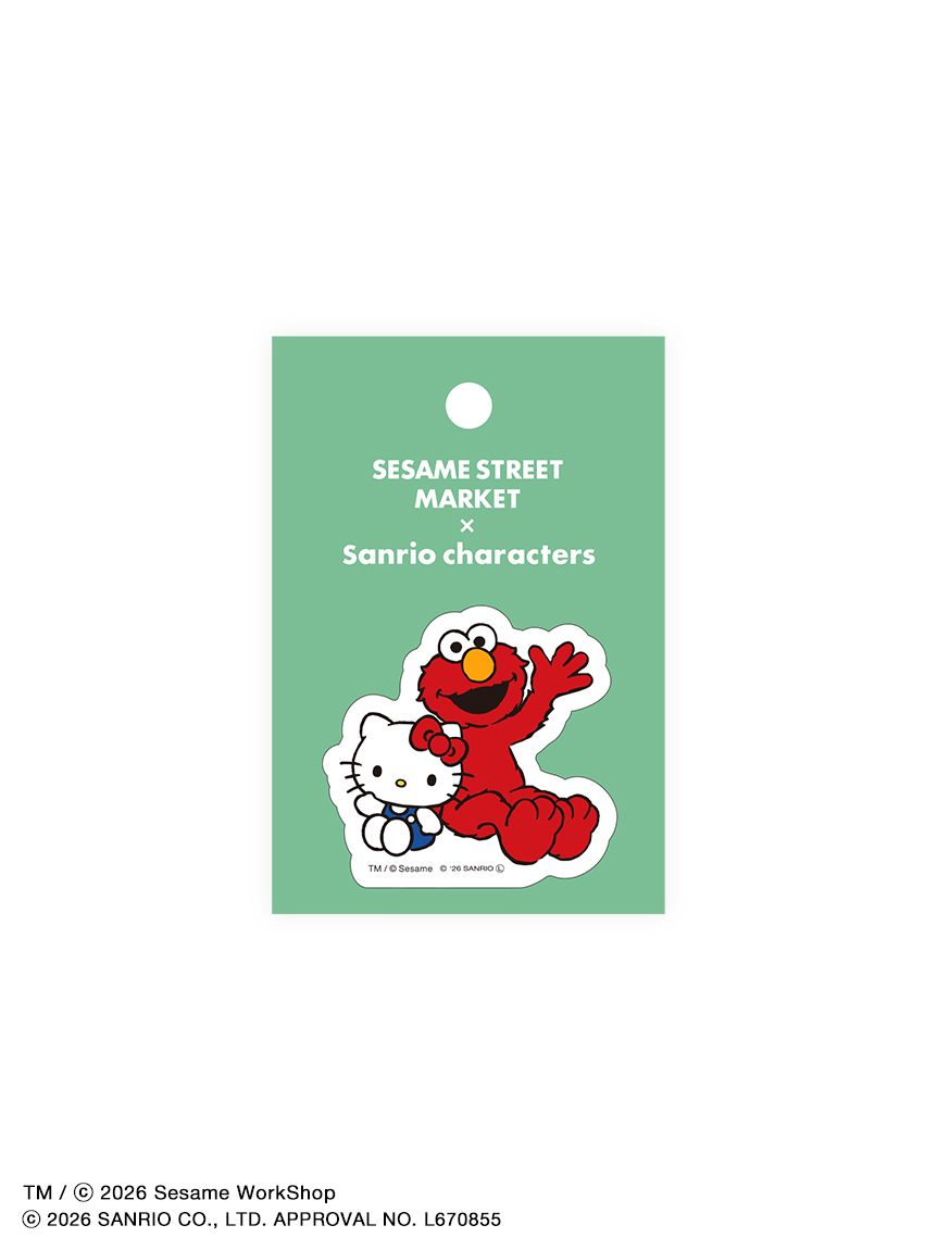 【預訂｜7月底】Sesame Street Market x Sanrio -  貼紙 Elmo Cookie Monster Oscar Big Bird