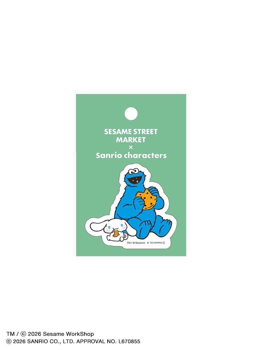 【預訂｜7月底】Sesame Street Market x Sanrio -  貼紙 Elmo Cookie Monster Oscar Big Bird