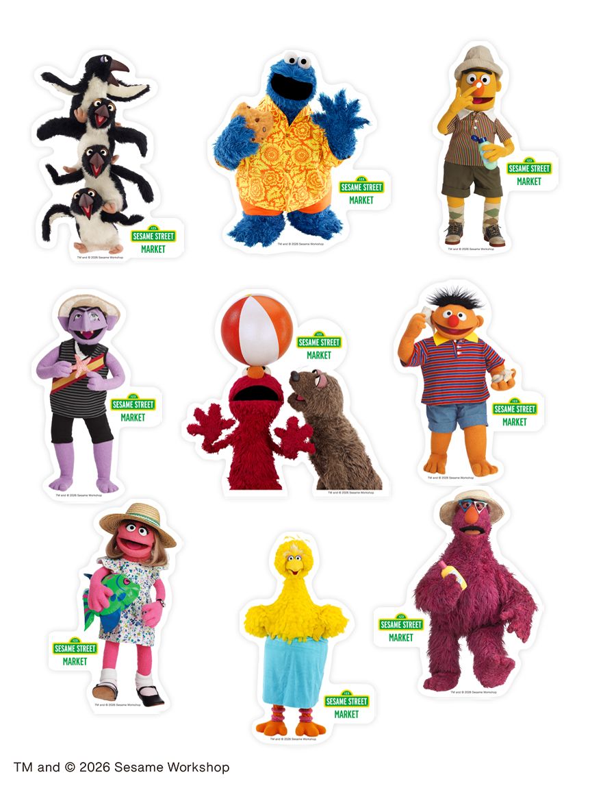 【預訂｜9月】Sesame Street Market ENJOY SUMMER - 大貼紙（隨機抽）