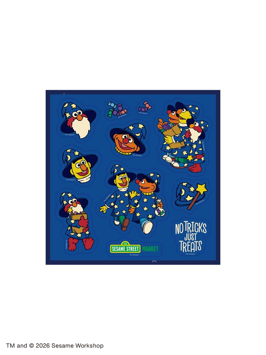 【訂貨】Sesame Street Market HALLOWEEN NO TRICKS, JUST TREATS 魔法師系列 - 貼紙