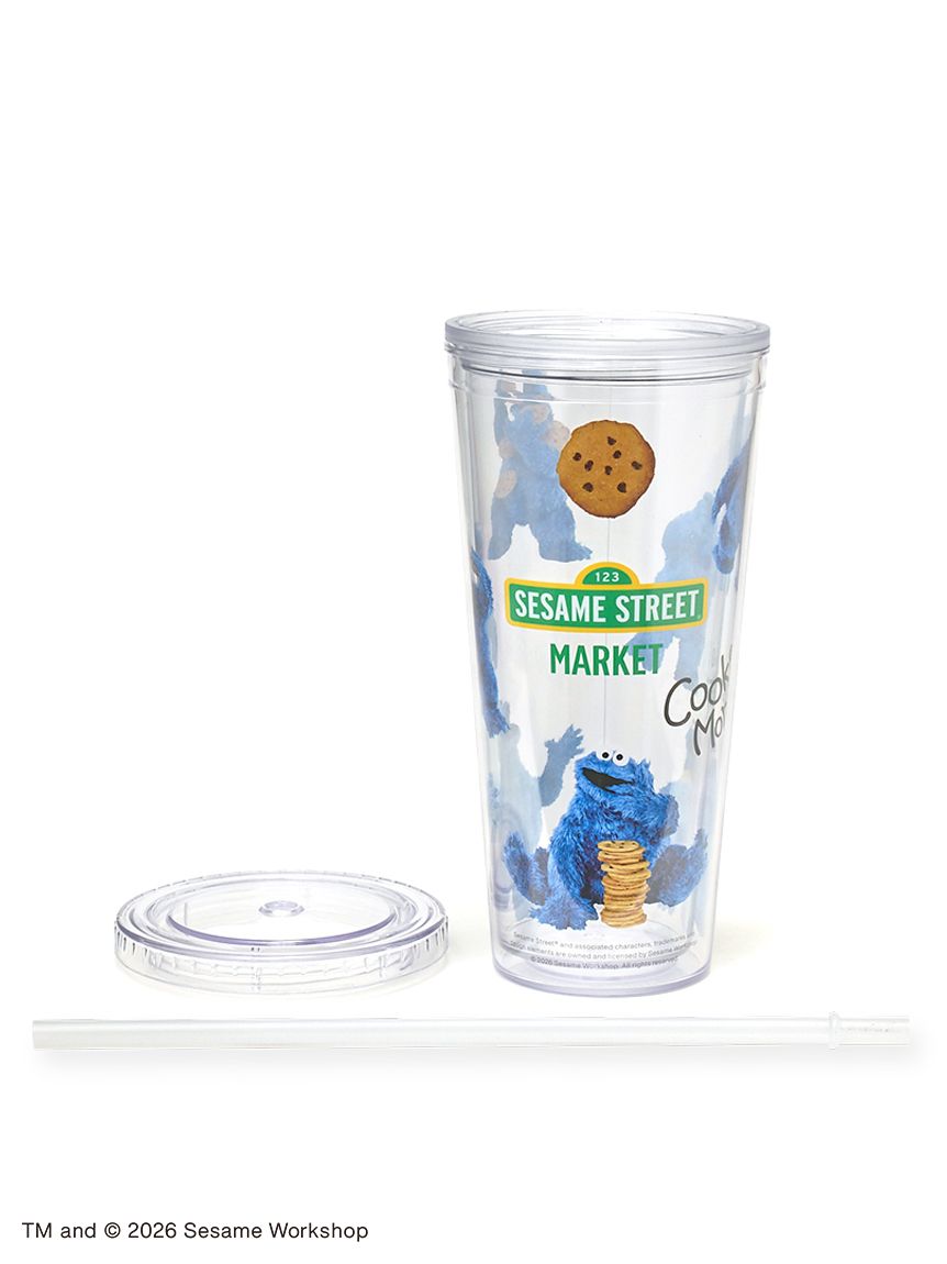 【預訂】Sesame Street Market 芝麻街透明隨行杯 連吸管