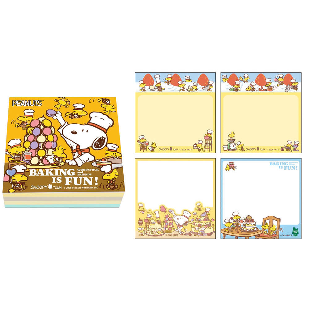 【預訂｜6月底】Snoopy Town Woodstock Fair 糊塗塌客 BAKING IS FUN - 4層 Memopad