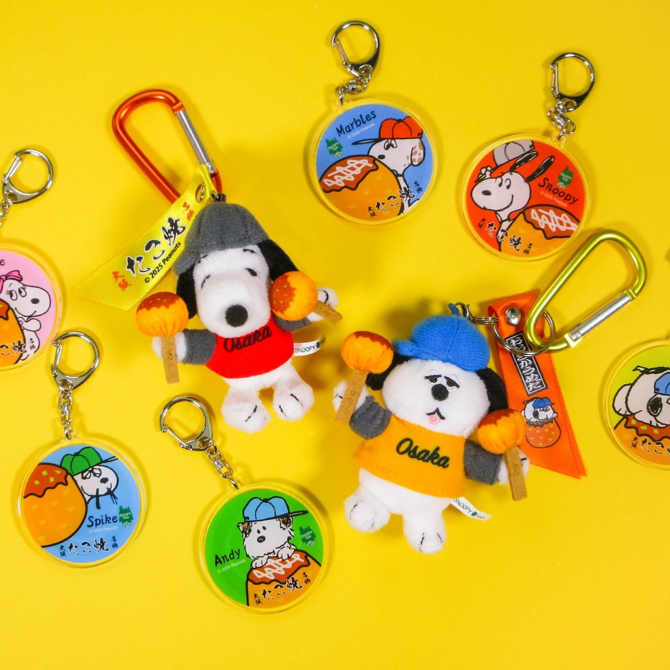 Snoopy Town 大阪梅田店限定「章魚燒屋台」系列 - 公仔掛飾（Olaf）