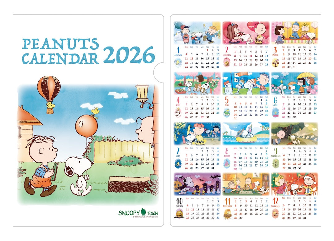 Snoopy Town 2026 月曆 A4 File