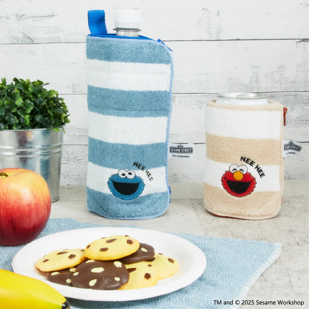 芝麻街 Elmo & Cookie Monster 毛巾袋 水樽袋 (保溫款)