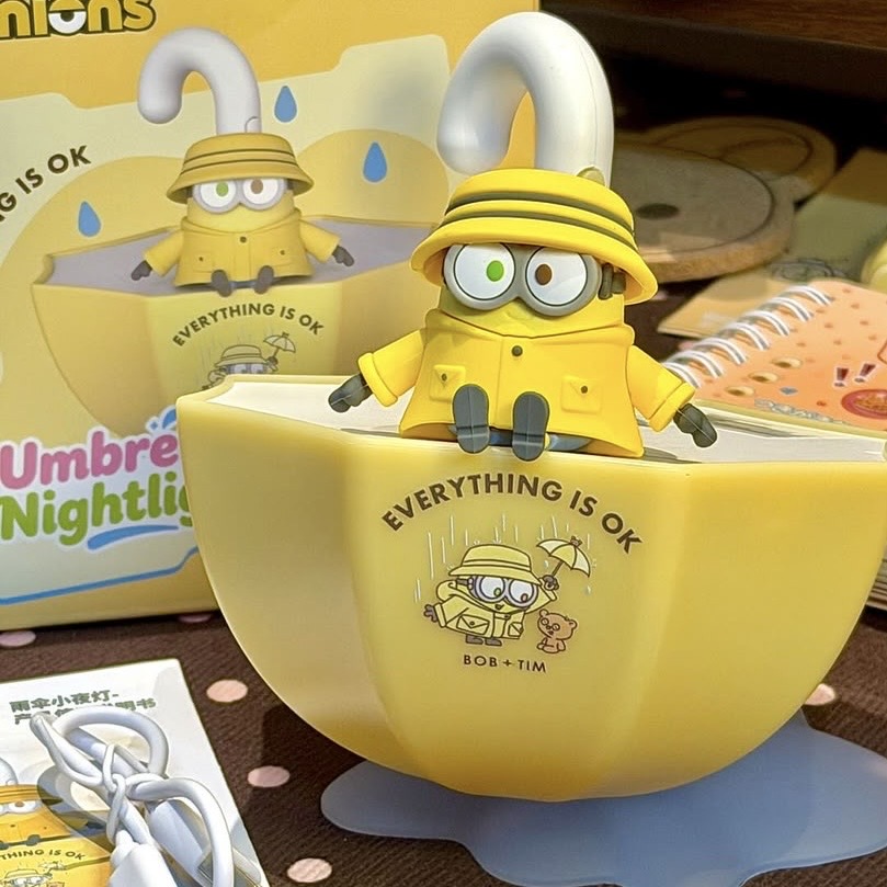 【預訂|11月中】Minions Bob & Tim 迷你兵團 小小兵 雨傘造型無線小夜燈