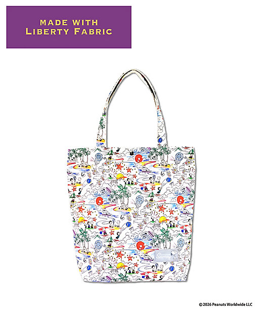 【預訂｜8月】Snoopy in Ginza 銀座展 2026 - Snoopy x Liberty Fabrics SUNNY HOLIDAY 手挽袋 (M)