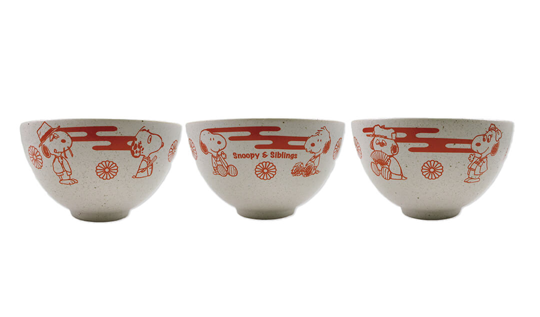 【訂貨】Snoopy Town 兄弟新年系列「Happy New Year」- 和風 茶杯 飯碗