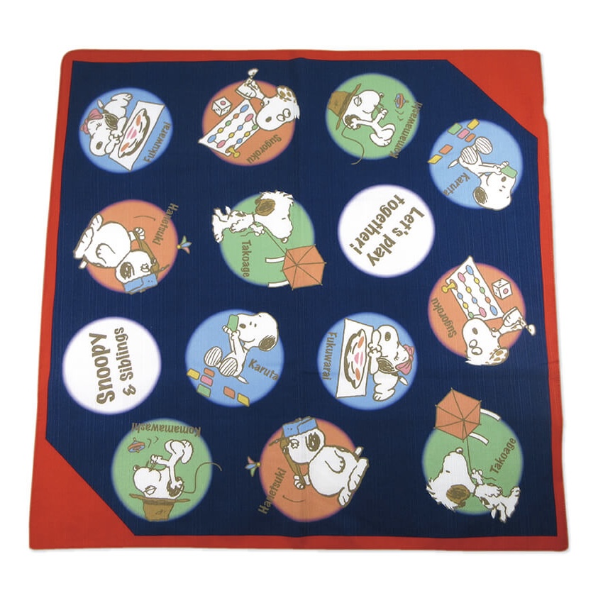 【訂貨】Snoopy Town 兄弟新年系列「Happy New Year」- 方布巾 小風呂敷