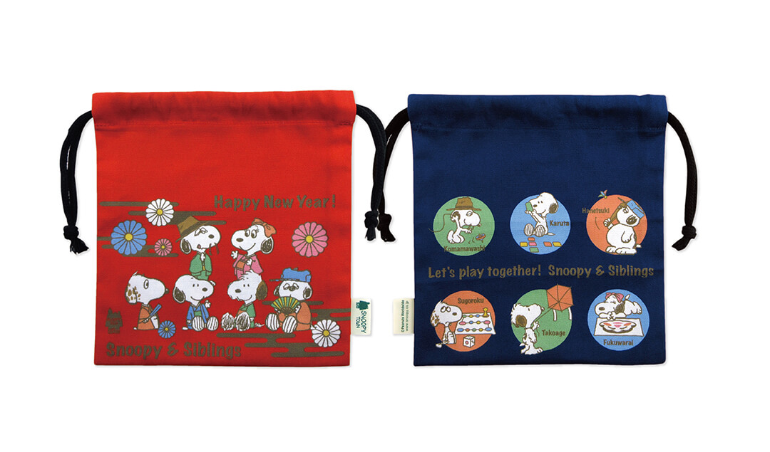 【訂貨】Snoopy Town 兄弟新年系列「Happy New Year」- 索繩袋 / 磁鐵小夾