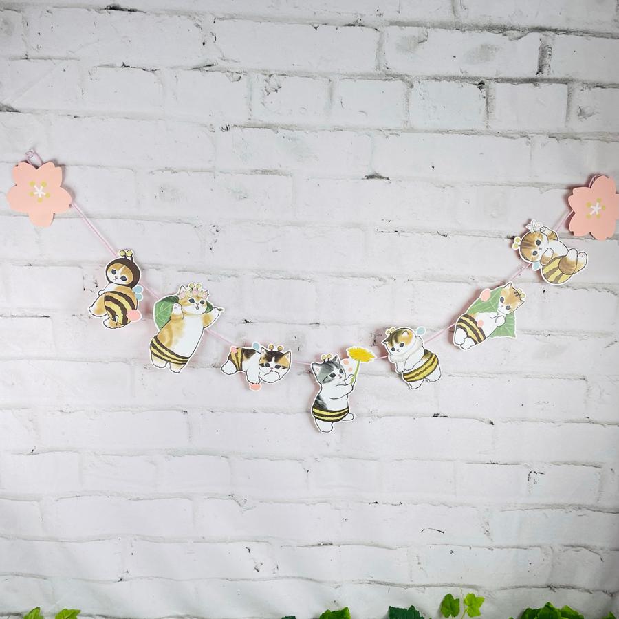 【訂貨】Mofusand 櫻花與蜜蜂貓 Garland Card 立體裝飾卡