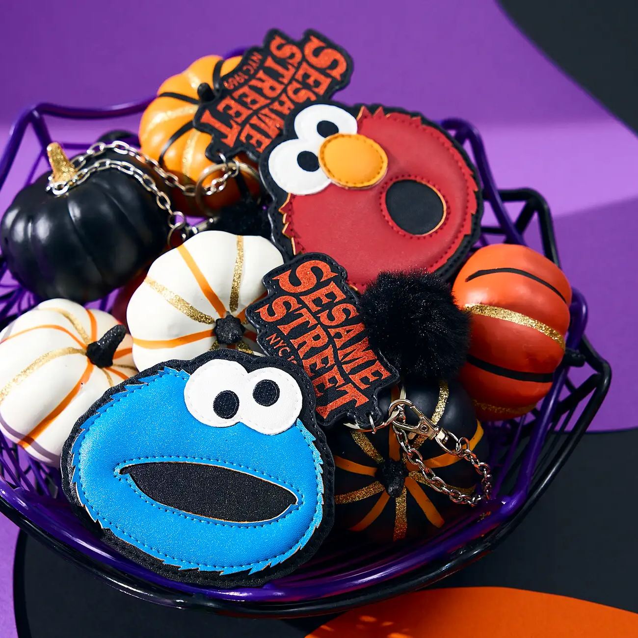 【訂貨】Sesame Street Market BOO! FRIENDS - 仿皮大頭掛飾