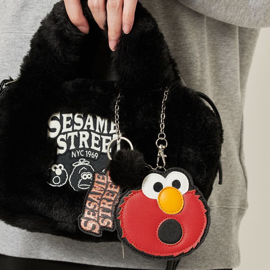 【訂貨】Sesame Street Market BOO! FRIENDS - 仿皮大頭掛飾