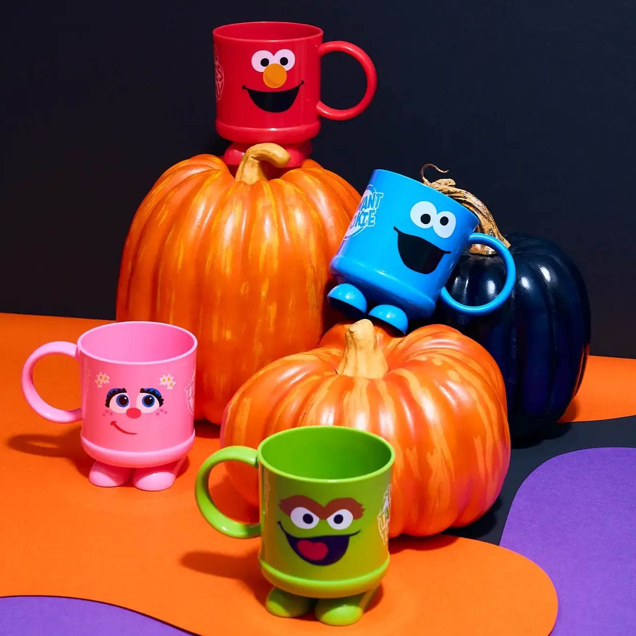 【訂貨】Sesame Street Market BOO! FRIENDS - 連腳水杯