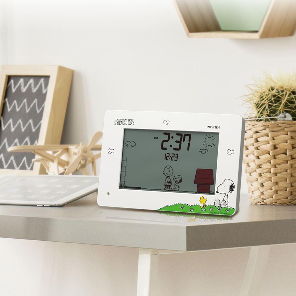 【訂貨】Snoopy x RHYTHM 座檯電子鬧鐘 電子鐘 時鐘