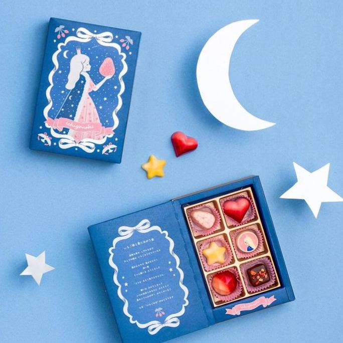 【預訂｜2月】日本 Ichigo no hi 草莓之日系列 - 草莓與星星朱古力 6pcs