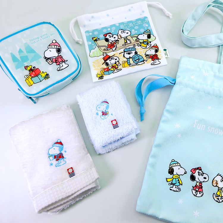 【訂貨】Snoopy Town Brother Fair 2026「snowy day」- 日本製洗臉毛巾