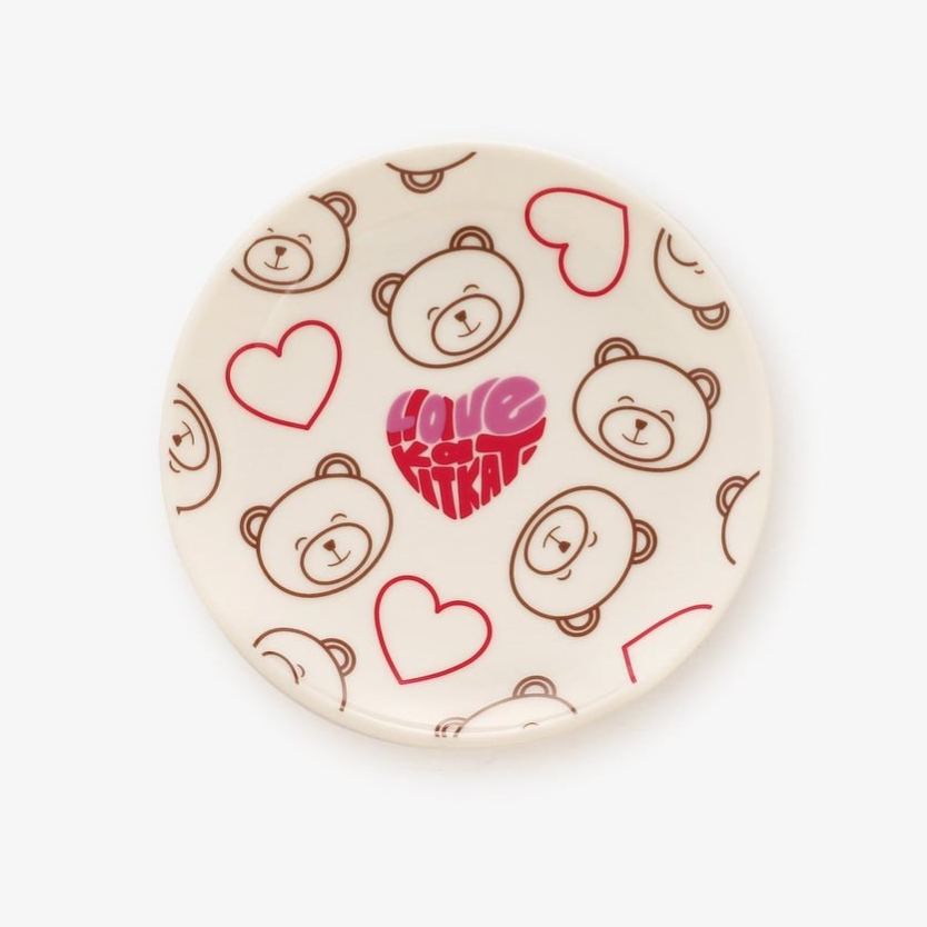 【預訂｜2月】Kitkat x Afternoon Tea Heartful Bear 情人節限定小熊系列 - 陶瓷圓碟