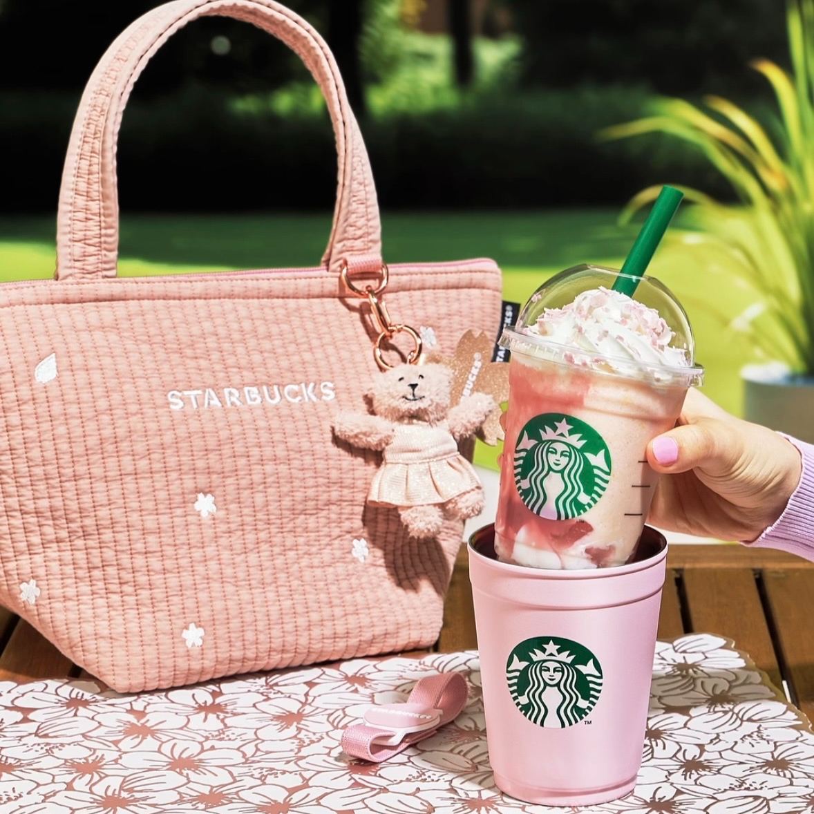 【預訂】日本星巴克 Starbucks Japan 櫻花系列 2026 Sakura Shine Brightly - 保冷袋 / 小掛包