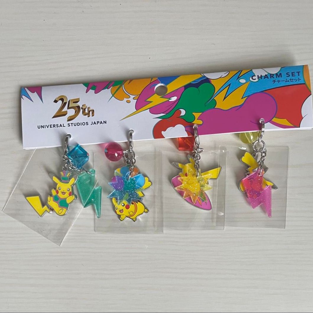 【訂貨】USJ 25th Discover U 週年紀念系列 - Pokemon 寶可夢 比卡超小吊飾 Charm Set