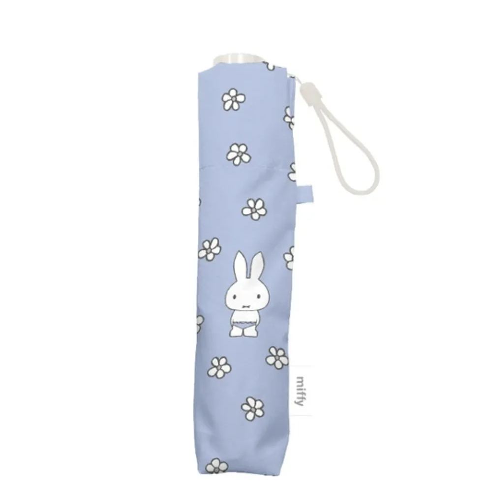 【訂貨】Miffy 100%遮光晴雨兩用 超輕量 折傘 縮骨遮 - 藍色小花