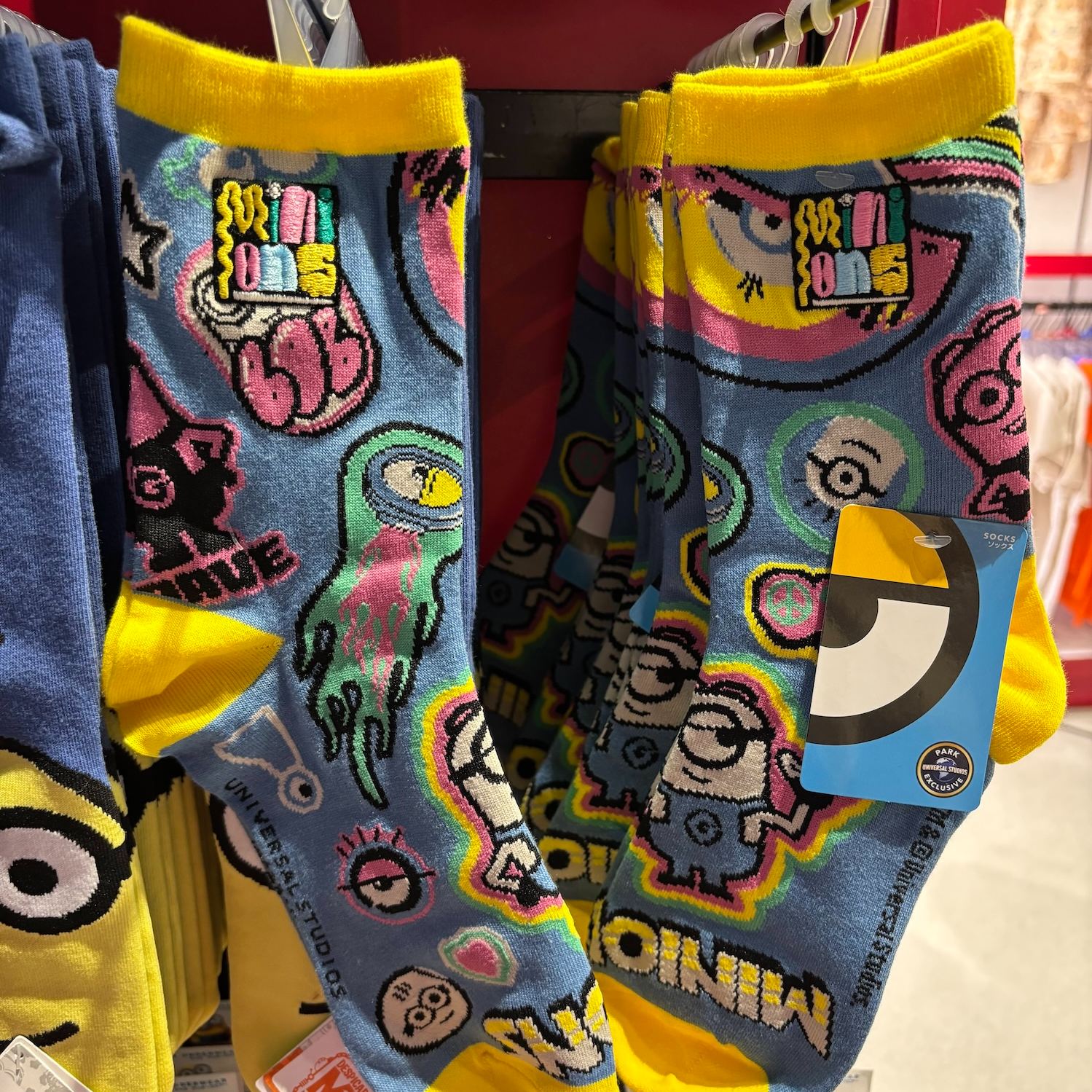 【訂貨】USJ Minions 迷你兵團 小小兵 彩色成人短襪