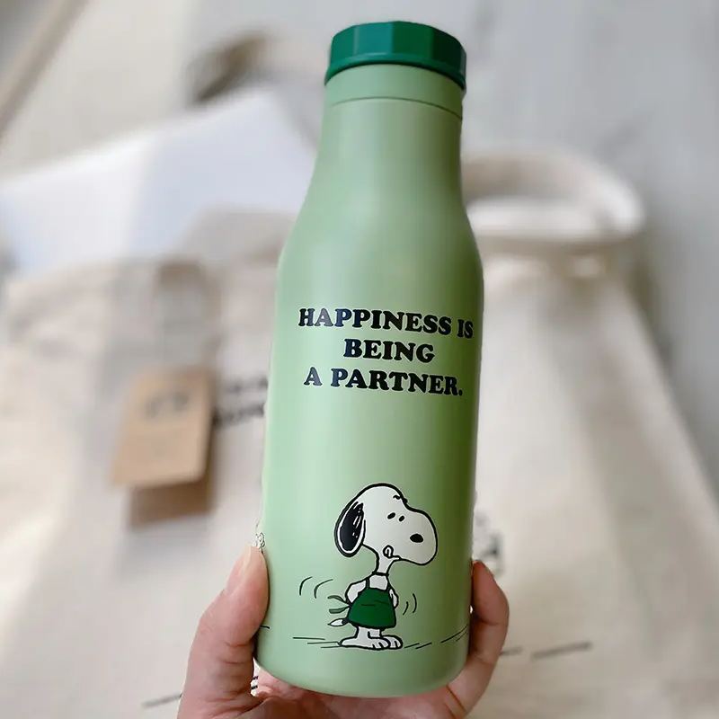 【訂貨】Starbucks x Peanuts Snoopy HAPPINESS IS BEING A PARTNER - 不鏽鋼保溫瓶（綠）