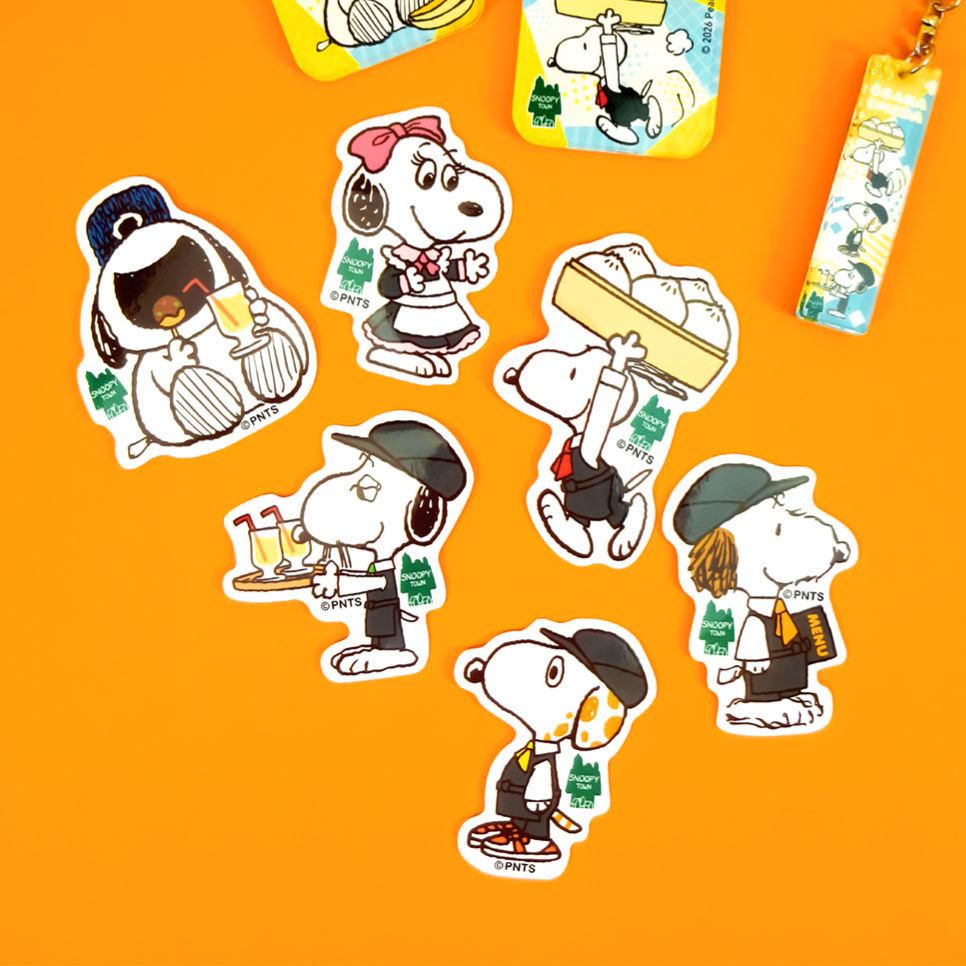 【訂貨】Snoopy Town 大阪梅田店限定「當地美食」系列 - 模切貼紙 6pcs