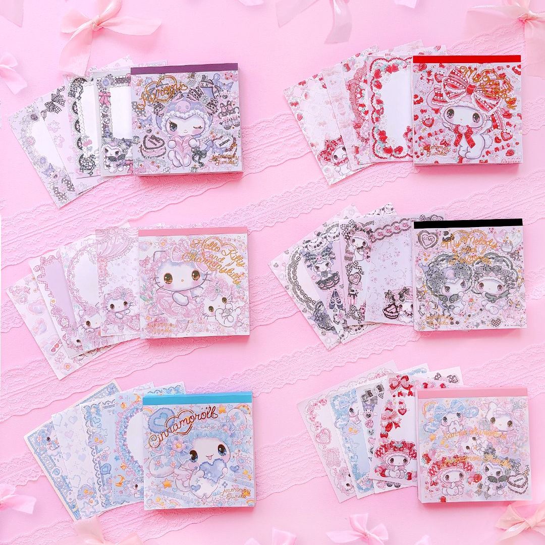 【訂貨】Sanrio x Amenomori Fumika 第二彈 文具系列 - Memopad