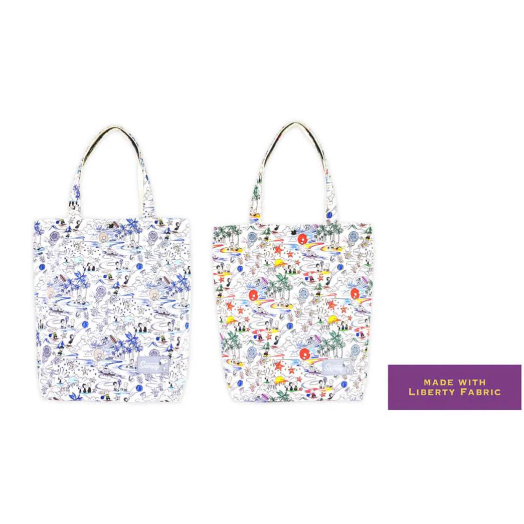 【預訂｜8月】Snoopy in Ginza 銀座展 2026 - Snoopy x Liberty Fabrics SUNNY HOLIDAY 手挽袋 (M)