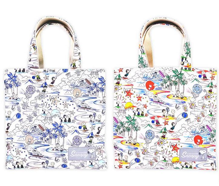 【預訂｜8月】Snoopy in Ginza 銀座展 2026 - Snoopy x Liberty Fabrics SUNNY HOLIDAY 日本製 手挽袋 (S)