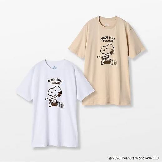 【預訂｜8月】Snoopy in Ginza 銀座展 2026 - SNOOPY’S SURF SHOP Tshirt (Beach Bum)