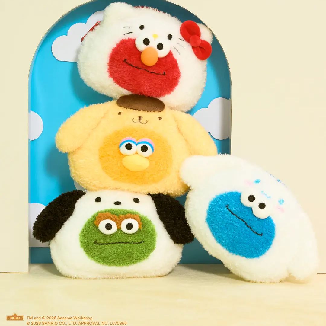 【預訂｜7月底】Sesame Street Market x Sanrio - 收納袋 化妝袋 Elmo Cookie Monster Oscar Big Bird