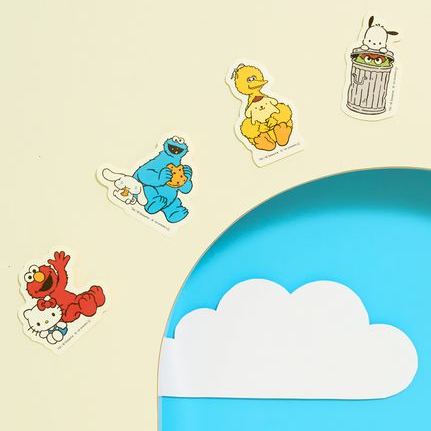 【預訂｜7月底】Sesame Street Market x Sanrio -  貼紙 Elmo Cookie Monster Oscar Big Bird