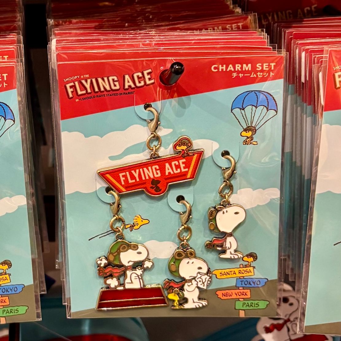 【訂貨】USJ PEANUTS Snoopy Flying Ace - Charm Set 小吊飾 4pcs