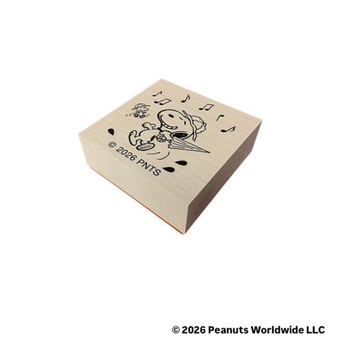 Umeda Snoopy Fest. 2026 Limited Edition - Wooden Stamp - 58x58mm - Dancing
