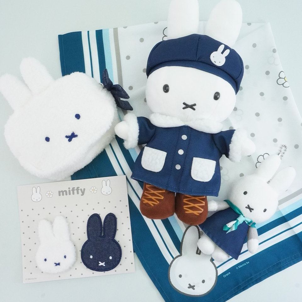 【預訂】Miffy Style Pop Up Shop 限定 - 方形絲巾 胸針 拉鍊袋