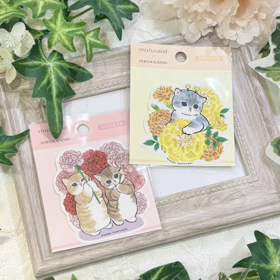【訂貨】Mofusand x 日比谷花壇 貼紙