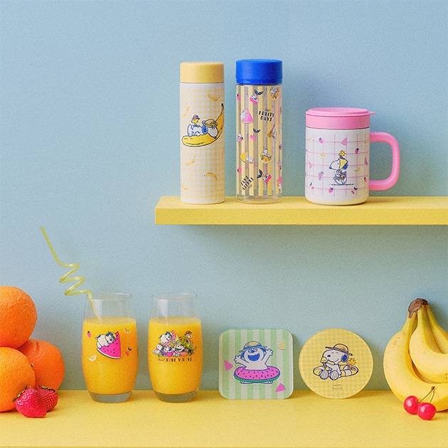 [Pre-order｜July] Snoopy x Afternoon Tea Living "PEANUTS HELLO FRUITY DAYS" - Thermos Bottle, Glass Cup, Coaster