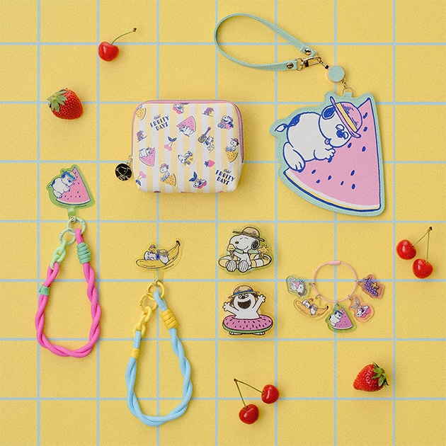 【預訂｜7月】Snoopy x Afternoon Tea Living「PEANUTS HELLO FRUITY DAYS」- 手機支架 電話繩 卡套 收納袋