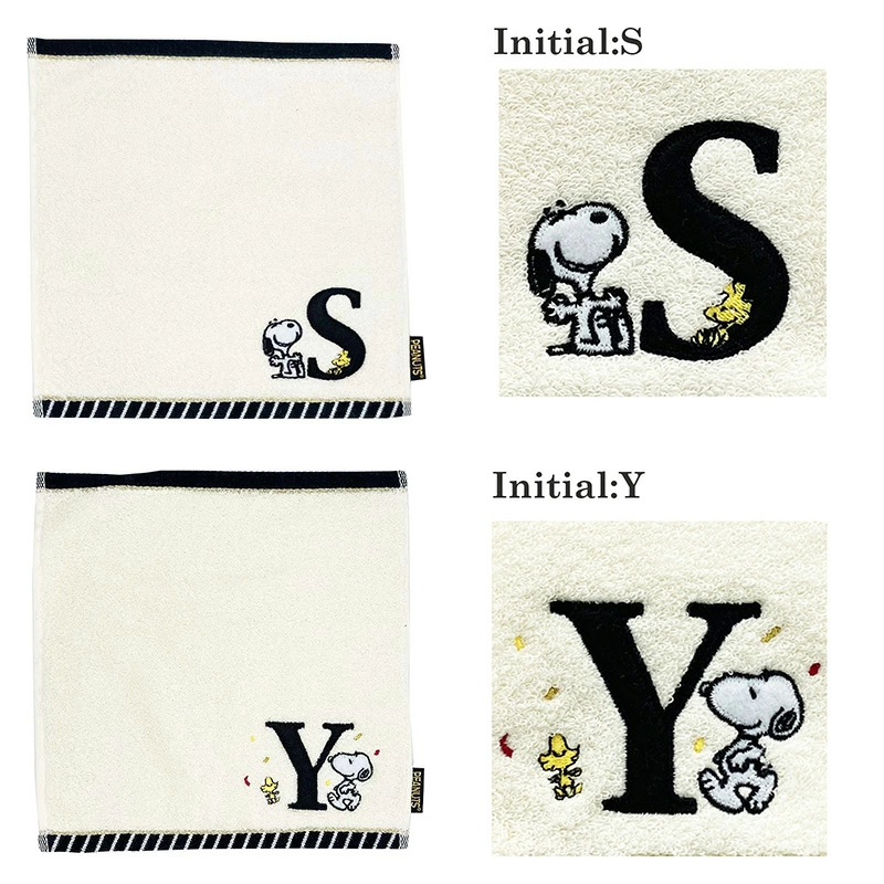 【訂貨】Snoopy Initial Towel 子母小毛巾