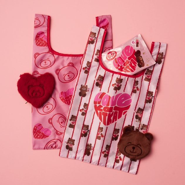 【預訂｜2月】Kitkat x Afternoon Tea Heartful Bear 情人節限定小熊系列 - 環保袋