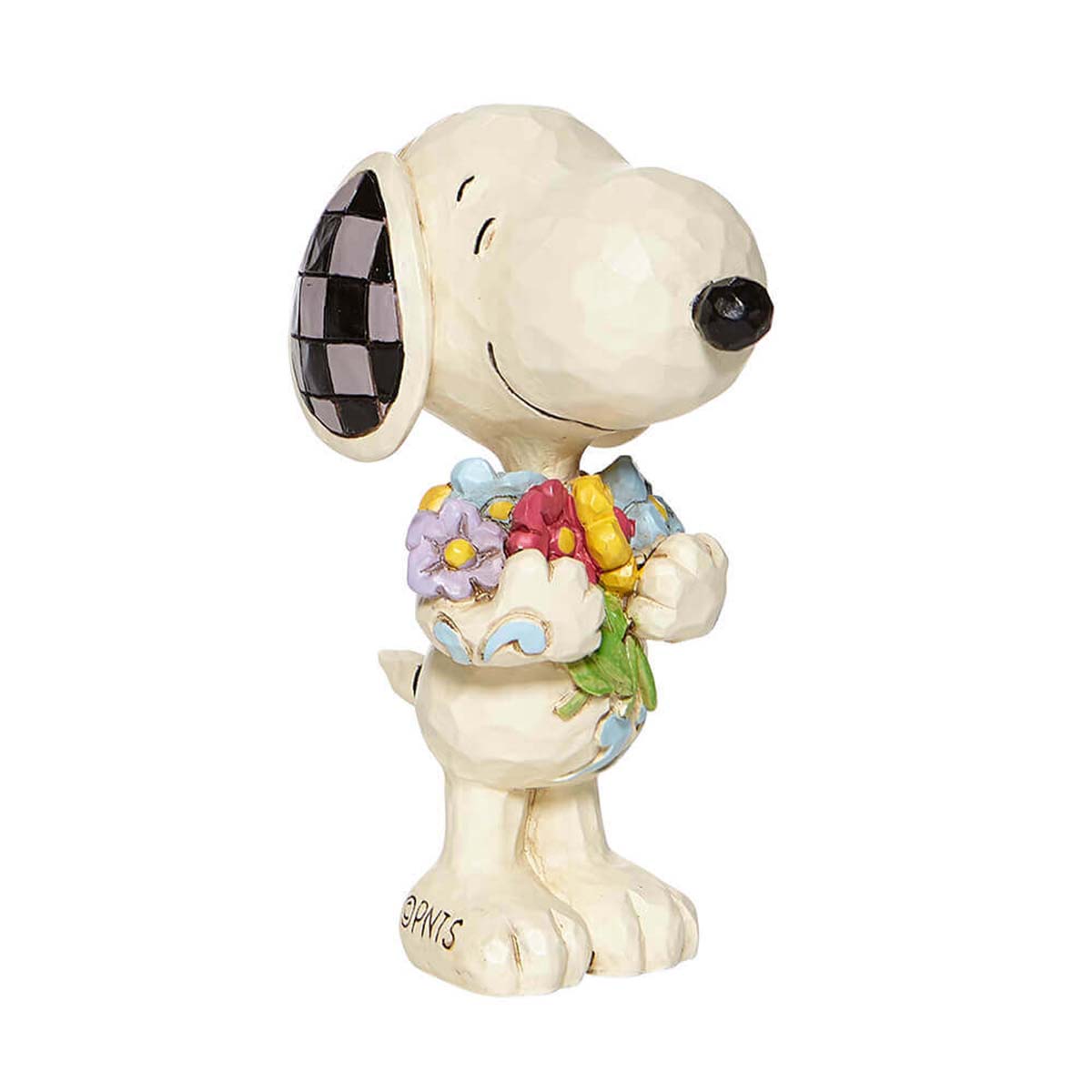 【訂貨】JIM SHORE PEANUTS Snoopy 木雕擺設 - Flower Mini