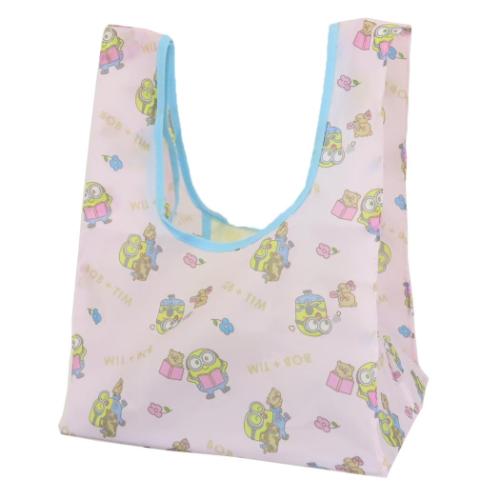 【訂貨】MINIONS Bob & Tim 小環保袋（粉紅）