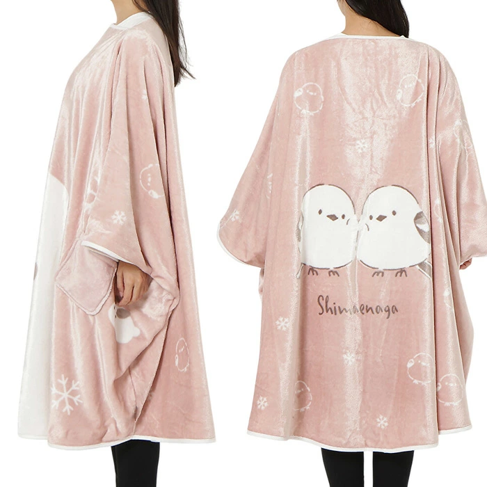 【訂貨】可愛動物可穿式毛毯 - 長尾山雀 / 史納莎