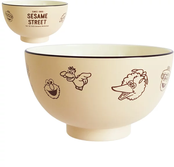 【訂貨】芝麻街 復古風 食具 - 味噌湯碗 飯碗 M