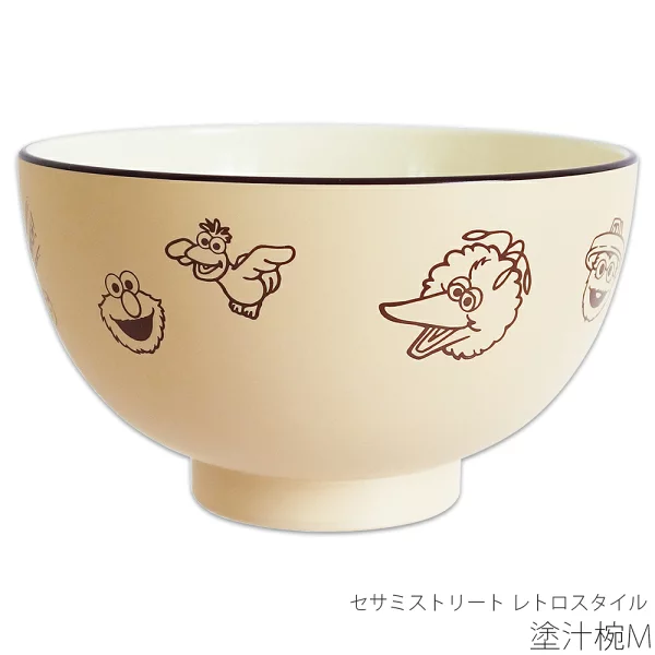 【訂貨】芝麻街 復古風 食具 - 味噌湯碗 飯碗 M
