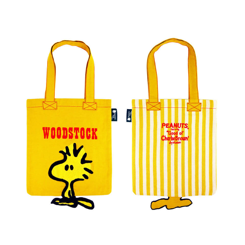 【預訂｜6月底】Snoopy Town Woodstock Fair 糊塗塌客 - 黃色立體刺繡托特包 手挽袋 上膊袋
