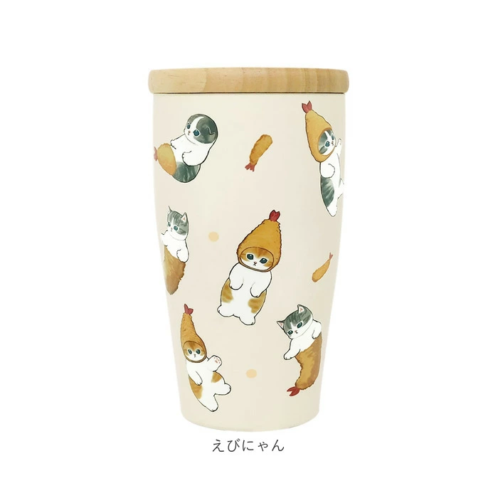 【訂貨】Mofusand 不鏽鋼 木蓋保溫杯 